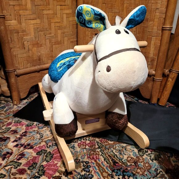 B Toys~Clippity Clap Rocking Plush Rodeo Rocker Rocking Horse - Banjo Rocker EUC - Picture 8 of 9